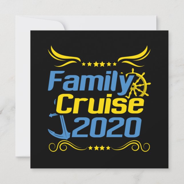 Invitation Croisière en famille 2020 Cruise Ship Cruising Fam (Devant)