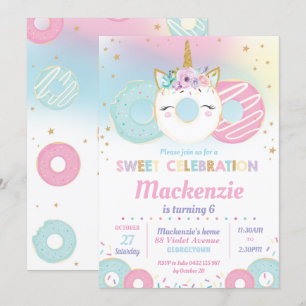 Invitation Croissance de beigne vers le haut fête d'anniversa