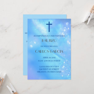 Invitation Croix Bleue Espagne Invitacion de Bautizo