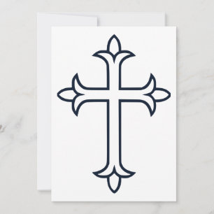 Invitation Croix chrétienne typique