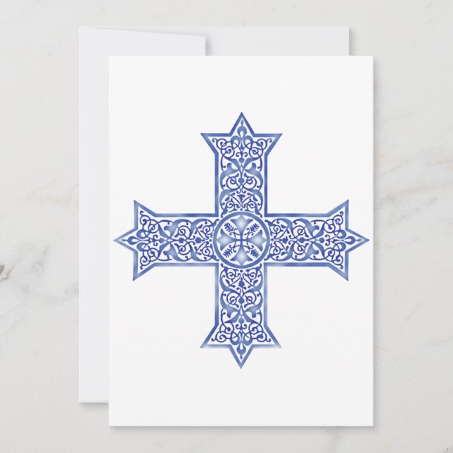Invitation Croix copte (Devant)