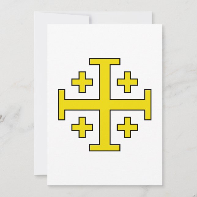 Invitation Croix de Jérusalem (Devant)