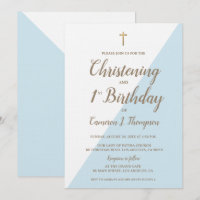 Croix d'or bleu 1er anniversaire combiné