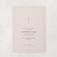 Croix minimale religieuse rose rose baptême