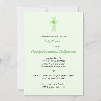 Invitation Croix Shamrock