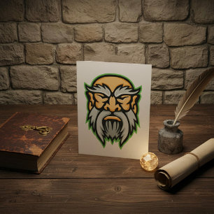 Invitation Cronos Dieu Grec Barbe Grise