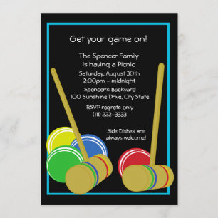 Invitation Croquet/ Pique-nique