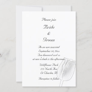 Invitation Croquis de Tulip Mariage de printemps