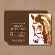 Croquis moderne Brown et blanc Anniversaire