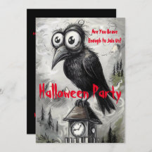 Crow noir gothique et tour Éffrayant Halloween Par