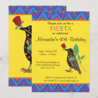 Crow & Rose Art mexicain Anniversaire Fête Invitat