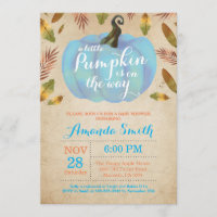 Cru d'invitation de baby shower d'automne de