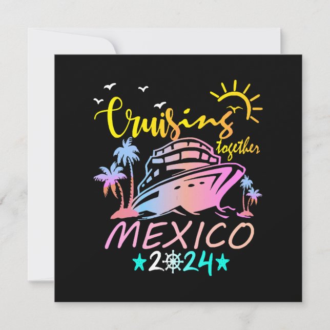 Invitation Cruise familiale du Mexique (Devant)