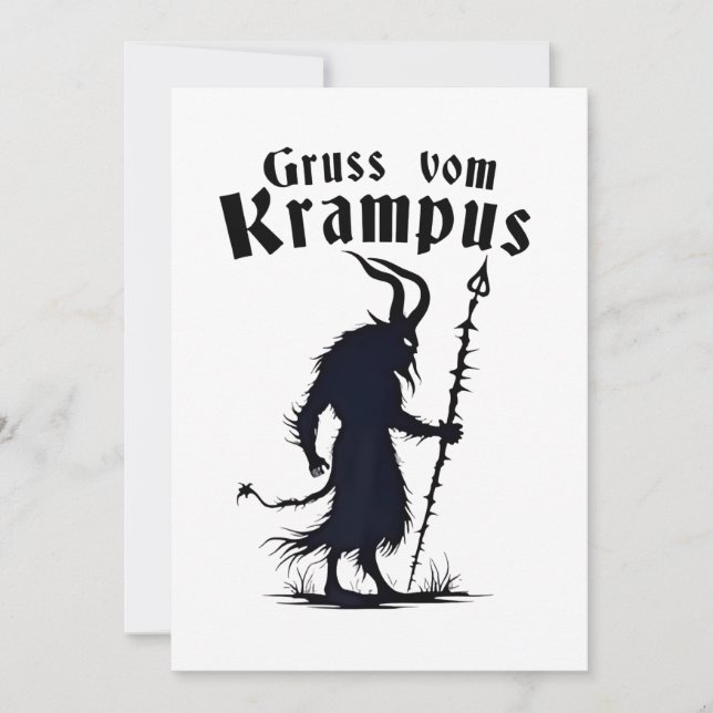 Invitation Cruss Vom Krampus Noël Noël Noël Noël Diable Éffra (Devant)