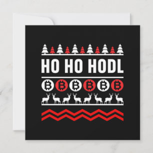 Invitation Crypto de Noël Ho Ho Hodl Bitcoin BTC Cadeau d'arg