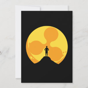 Invitation Crypto Sun Ripple XRP Cryptodevise argent cadeau