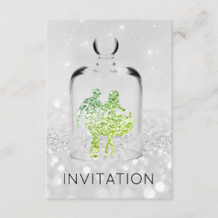 Invitation Crystals HoeDown Country Party Gris Parties scinti