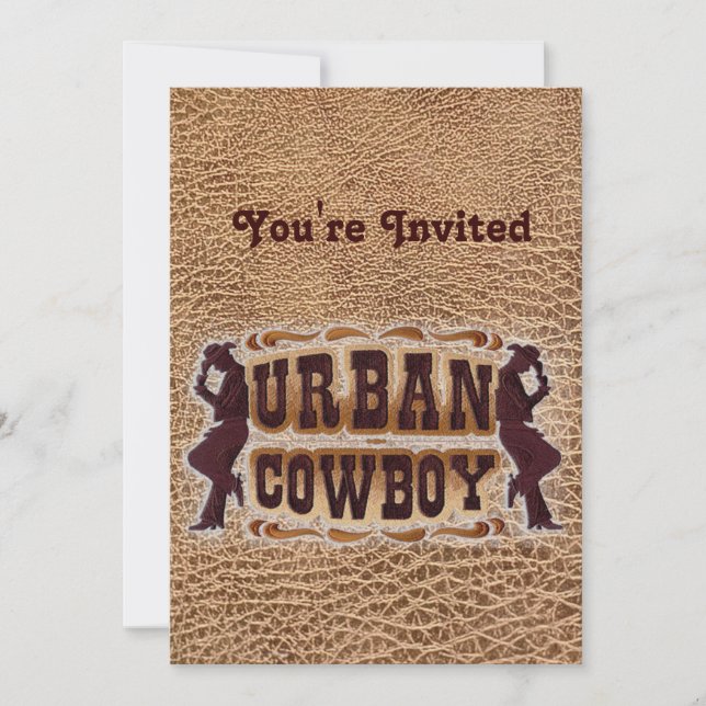 Invitation Cuir à outils occidental Urban Cowboy (Devant)