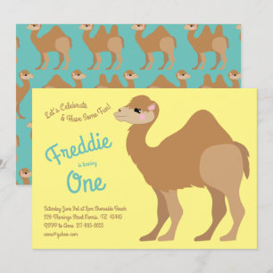 Invitation Cuisine One Hump Camel Enfants 1er Anniversaire