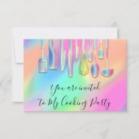 Cuisinier de fête de cuisine ustensiles holographi