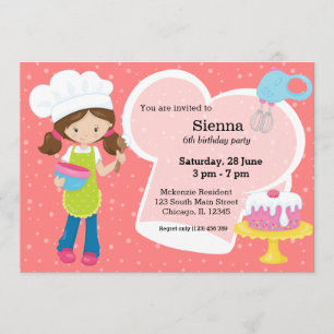 Invitation Cuisson * choisir la couleur arrière - plan