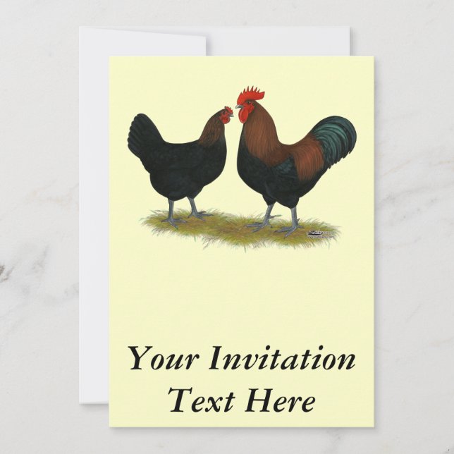 Invitation Cuivre noir des Marans (Devant)