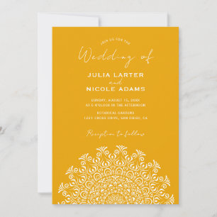 Invitation Culture Tribale Folk Country Crête Mandala Mariage