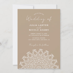Invitation Culture Tribale Folk Country Crête Mandala Mariage