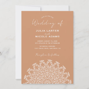 Invitation Culture Tribale Folk Country Crête Mandala Mariage