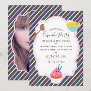 Invitation Cupcake Baking Birthday Party ajouter l'invitation