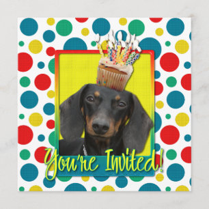 Invitation Cupcake - Dachshund - Winston