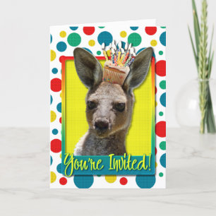 Invitation Cupcake d'anniversaire - Kangaroo