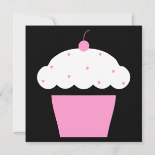 Invitation cupcake de cerise