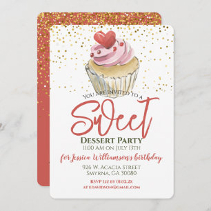 Invitation Cupcake de dessert