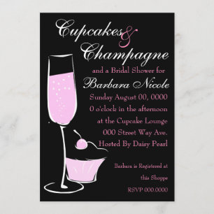 Invitation Cupcake et Champage