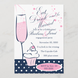 Invitation Cupcake et Champage