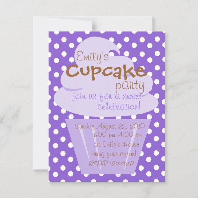 Invitation Cupcake Shaping Up Joliment (Devant)
