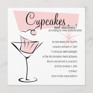 Invitation Cupcakes et Martinis !