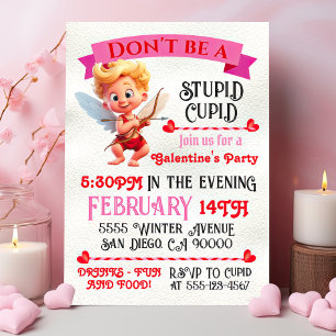 Invitation Cupidon bête Fête de la Saint-Valentin Galentine