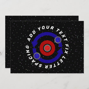 Invitation Curling Stone qui roule comme l'orbite de la Terre