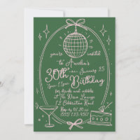 Custom 30th Birthday Disco Hand Drawn