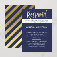 CUSTOM Bar Mitzvah parti Tommy navy + or
