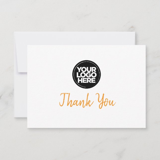Invitation Custom Business Logo And Message Thank You Card (Devant)