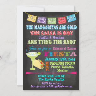 Invitation Custom Chalkboard Mexican Fiesta CONTACT DESIGNER!