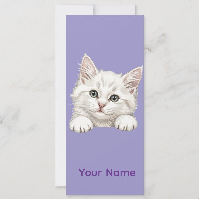 Invitation Custom Name Personalized Kitten Art Gift (Devant)