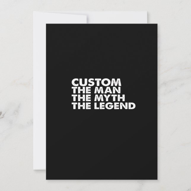 Invitation custom  the  man the myth the legend (Devant)