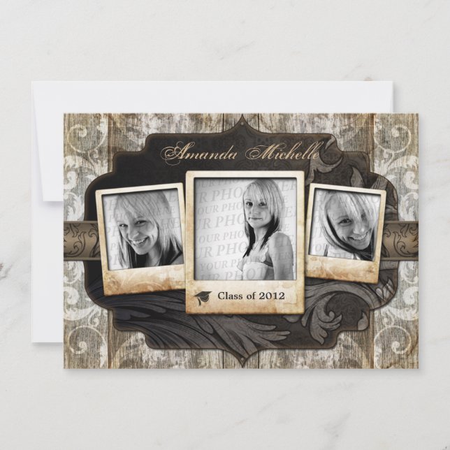 Invitation customisé de faire-part d'obtention du (Devant)
