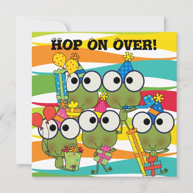 Invitation customisée d'anniversaire d'houblon de (Devant)