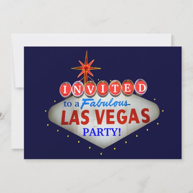 Invitation Customisez l'Affiche de bienvenue de Las Vegas (Devant)
