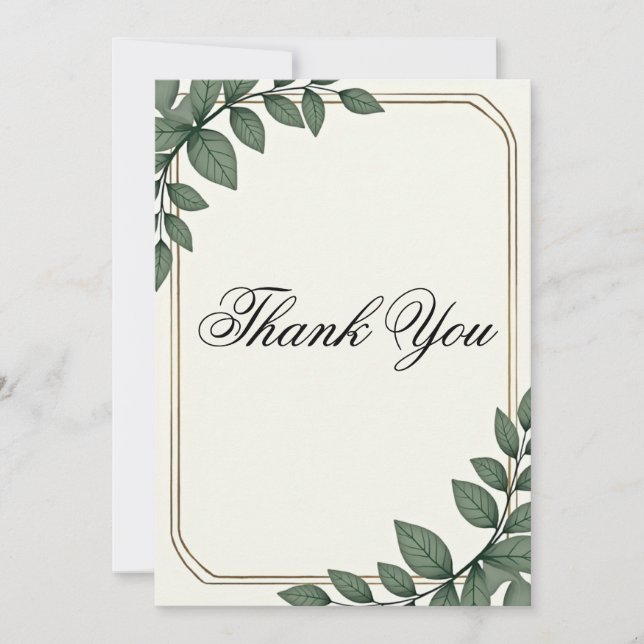 Invitation Customizable Elegant Thank You Cards (Devant)